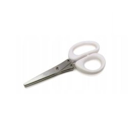 Foarfeca pentru taiat ierburi aromatice cu lama tripla, alba, 13 cm