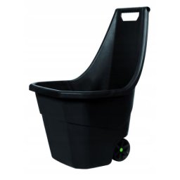 Roaba de gradina din plastic, negru, 55 L, 2 roti, Load & GO