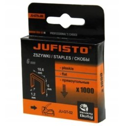 Capse tip G 6 mm, 1000 bucati, pentru lemn si tapiterie, Jufisto
