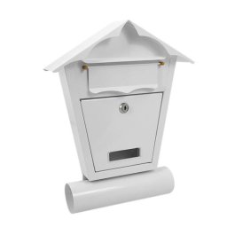 Cutie postala alba B6 cu suport pentru ziar, 29,5x7,5x37,5 cm, Damech