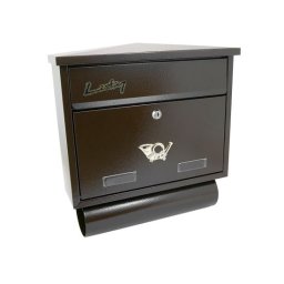 Cutie postala maro C4 cu suport pentru ziar, 39x12x41 cm, Damech