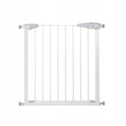Poarta de siguranta pentru copii, metalica, alba, 76-85x76 cm, Springos