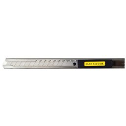 Cutter profesional OLFA 9 mm din otel inoxidabil cu autoblocare