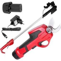 Foarfeca electrica de gradina cu acumulator si maner telescopic Strend Pro