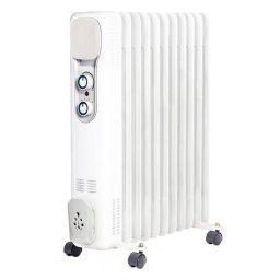 Calorifer electric cu 11 elementi si termostat, 1000/1500/2500 W, Strend Pro