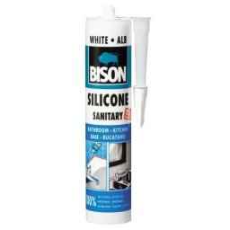 Silicon sanitar Bison alb 280 ml pentru baie si bucatarie