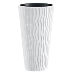 Ghiveci decorativ înalt Sandy Slim, alb, 45 L, 39x70,8 cm
