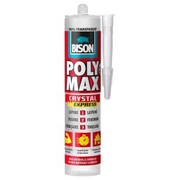 Adeziv universal transparent 300 g Bison Poly Max Cristal pentru lipire si etansare