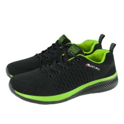 Pantofi casual negri cu verde fluorescent, talpa EVA, marimea 38