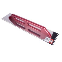 Gletiera inox pentru adezivi cu zimti 10x10 mm, 68x13 cm, Olejnik