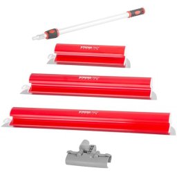 Set 3 gletiere profesionale inox 40, 60, 80 cm cu prelungitor Strend Pro