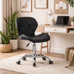 Scaun de birou Artool Avola, rotativ, piele ecologica, negru