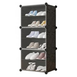 Dulap modular pentru pantofi Mufart, 3 compartimente, 6 rafturi, 44x31x96 cm