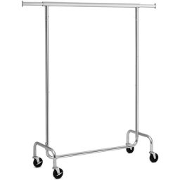 Suport mobil pentru haine Songmics, metalic, reglabil, cu roti, 130 kg