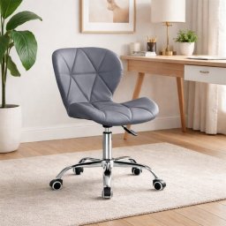 Scaun de birou Artool Avola, rotativ, reglabil, piele ecologica, gri