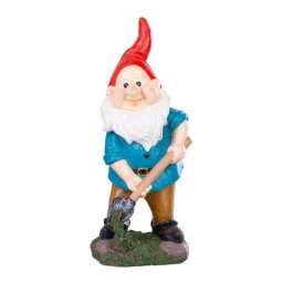 Decoratiune de gradina MagicHome, pitic cu lopata, polirasina, 31 cm