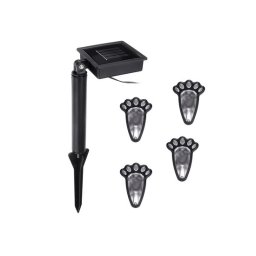 Lampa solara pentru gradina Verk Group, model urme animale, set 4 buc