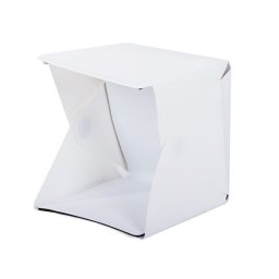 Mini studio foto pliabil Verk Group cu 20 LED-uri USB si husa, 22x24x24 cm