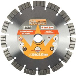 Disc diamantat segmentat 230 mm pentru beton armat si caramida, Richmann