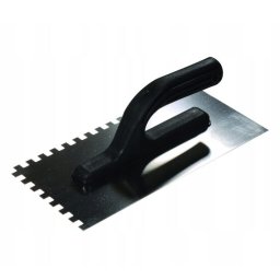 Gletiera inox zimtata Painter 6x6 mm, 13x27 cm, maner plastic negru