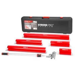 Set 5 gletiere profesionale din inox cu maner telescopic si geanta Strend Pro