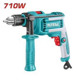 Masina de gaurit cu percutie TOTAL 710W, mandrina 13 mm