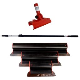 Set 3 gletiere profesionale inox Ergoplast 25, 40, 60 cm cu maner telescopic