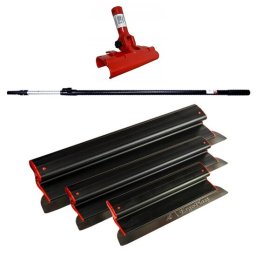 Set 3 gletiere profesionale din inox 40, 60, 80 cm cu maner telescopic Ergoplast