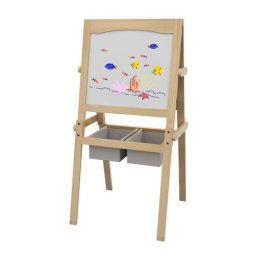 Tabla sevalet pentru copii 3 in 1, cu 2 fete si compartimente, 58x50.5x109 cm