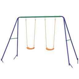 Complex de joaca cu 2 leagane pentru copii, multicolor, 3-8 ani
