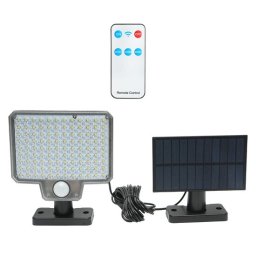 Lampa solara de perete 8W cu panou extern, IP65, 3 moduri, Breckner