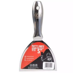 Spaclu inox monobloc 12,5 cm cu maner metalic, pentru glet si finisaje Olejnik