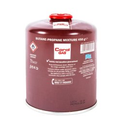 Cartus gaz propan-butan 450 g cu filet 7/16 pentru camping, Micul Fermier