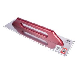 Gletiera inox pentru adezivi, zimti 6x6 mm, 48x13 cm, Olejnik