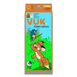 Vuk: Set de creioane colorate cu pagină de colorat - 12 buc.