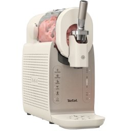 Aparat de inghetata 16in1 Tefal Freezi IG803AE0, 200 W, 1,4 l, 5 programe automate, Functionare silentioasa, Fara congelare prealabila, Alb/Argintiu