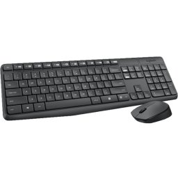 Kit Tastatura + Mouse wireless LOGITECH MK235, Optic, USB, Negru