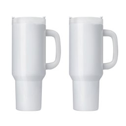 Set 2 bucati tumblere cu maner pentru sublimare, 1180 ml (40 oz), LOKLiK