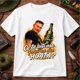 Tricou Personalizat , zCe te uiti aE a cu privirea aia HOATA?, , Colectia OUU TATIII