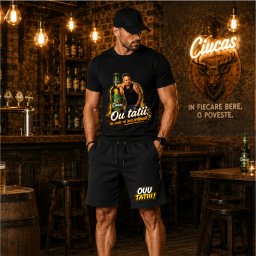 Compleu Personalizat , zOuu Tatii! De unde vii aE a PRABUsIT?, , Tricou E i Pantaloni Scurti Colectia OUU TATIII