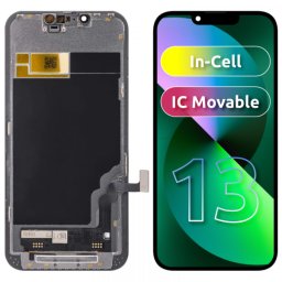 Display cu Touchscreen JK pentru Apple iPhone 13, cu Rama, Versiune LCD In-Cell IC Movable, Negru