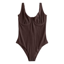 Next Costum de baie întreg 'Tummy' ciocolatiu