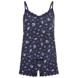 LASCANA Pijama albastru / roșu vin