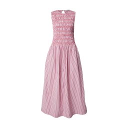 TOMMY HILFIGER Rochie 'Stripe Smock Sleeveless Fit And Flare Maxi' bleumarin / roz / roșu deschis