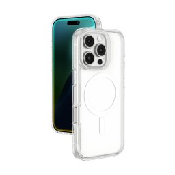 Husa Husă magnetică AmazingThing Titan Pro Mag cu inel magnetic pentru Apple iPhone 16 Pro - transparentă