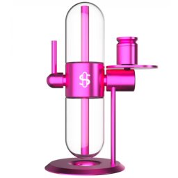 Stundenglass Bong din sticla Gravity Hookah 360 Degrees roz (USA)
