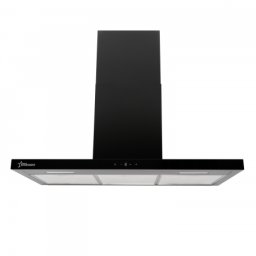RESIGILAT - Hota incorporabila decorativa STARCREST SDH-9100X, Putere de absorbtie 800 m3 h, Control touch, Iluminare LED, Clasa B, 90cm, Negru + Sticla neagra