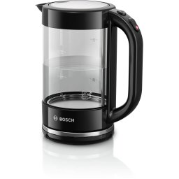 Fierbător electric Bosch TWK70B03 1.7 l, Negru/Sticla