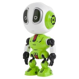 Robot Rebel Voice verde cu microfon, repetare voce si ochi luminosi