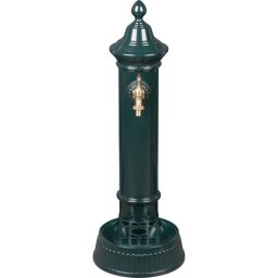 Masca pentru robinet de gradina din aluminiu verde, 29x25x74 cm